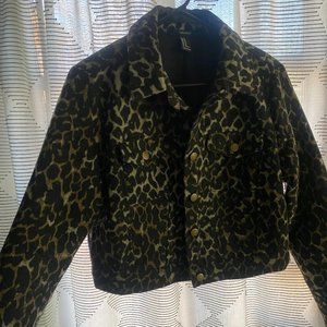 Cheetah short jacket or top size M